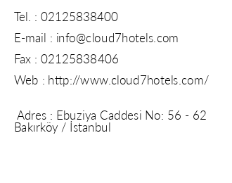 The Cloud 7 Hotel iletiim bilgileri